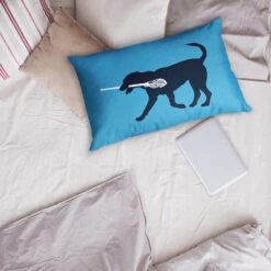 Guys Lacrosse Pillowcase - Max The Lax Dog -Sport Gift Store lx 09094 CAROLINA LIFESTYLE