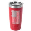 Guys Lacrosse 20 Oz. Double Insulated Tumbler - Lax Flag -Sport Gift Store lx 09277 RED MAIN