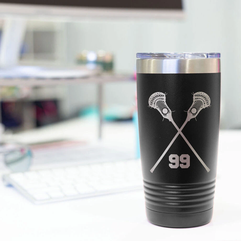 Guys Lacrosse 20 Oz. Double Insulated Tumbler - Personalized Crossed Sticks 9 Guys Lacrosse 20 Oz. Double Insulated Tumbler - Personalized Crossed Sticks - Image 7