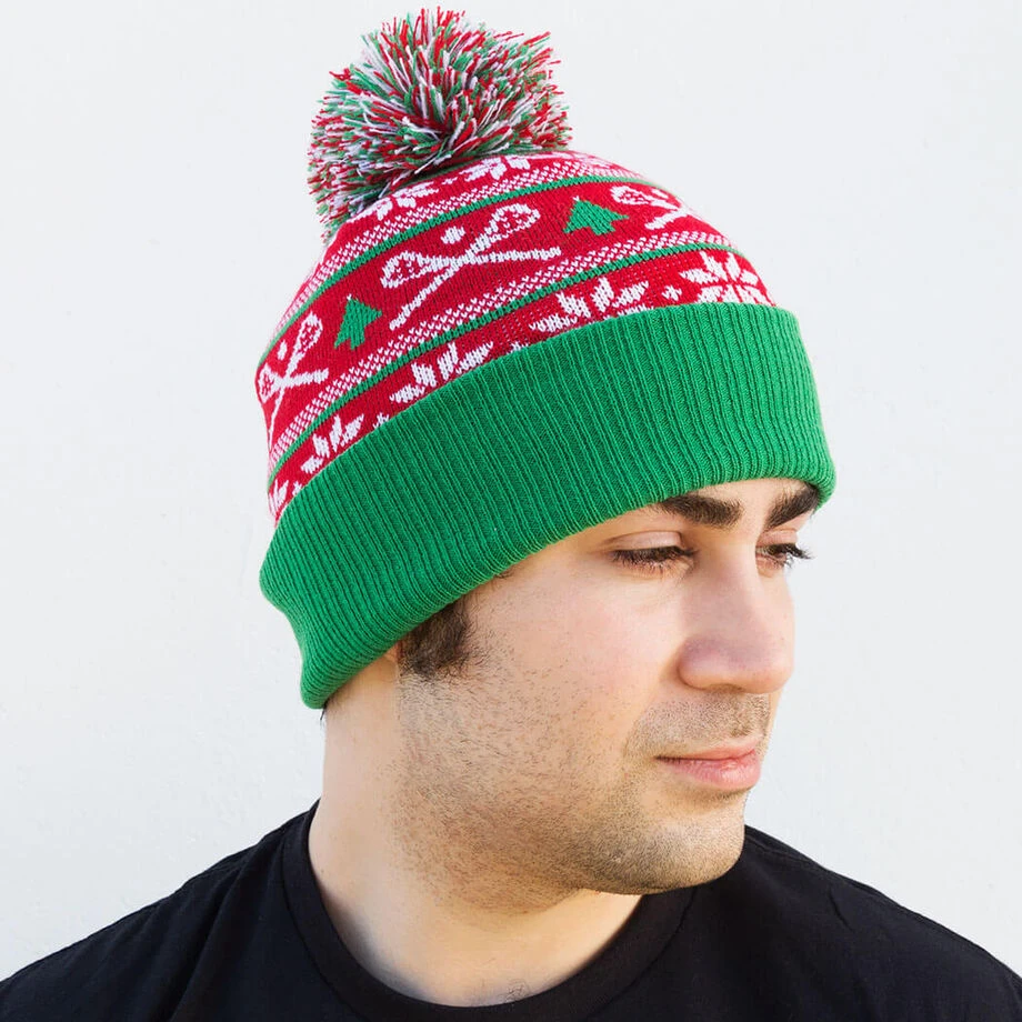 Lacrosse Knit Hat - Crossed Sticks Ugly Sweater 7 Lacrosse Knit Hat - Crossed Sticks Ugly Sweater - Image 5