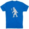 Guys Lacrosse Short Sleeve T-Shirt - Yeti (Walking) -Sport Gift Store lx 09659 ROYAL FLAT