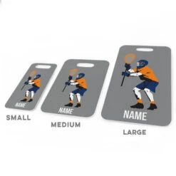 Guys Lacrosse Bag/Luggage Tag - Personalized Goalie -Sport Gift Store lx 09683 GRAY ALLSIZES