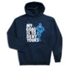 Guys Lacrosse Hooded Sweatshirt - My Goal Is To Deny Yours Defenseman 1 Guys Lacrosse Hooded Sweatshirt - My Goal Is To Deny Yours Defenseman -Sport Gift Store lx 09850 NAVY