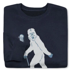Guys Lacrosse Crewneck Sweatshirt - Yeti Lacrosse -Sport Gift Store lx 10234 NAVY FOLD