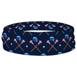 Guys Lacrosse Multifunctional Headwear - Crossed Sticks And Helmet Pattern RokBAND