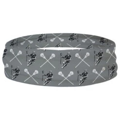 Guys Lacrosse Multifunctional Headwear - Crossed Sticks Pattern RokBAND -Sport Gift Store lx 10270 GRAY RING