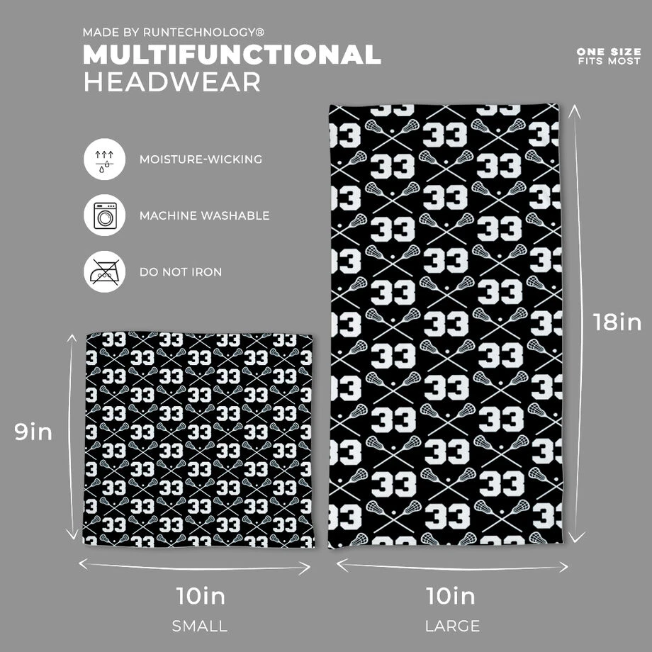 Guys Lacrosse Multifunctional Headwear - Personalized Team Number Repeat RokBAND 4 Guys Lacrosse Multifunctional Headwear - Personalized Team Number Repeat RokBAND - Image 2
