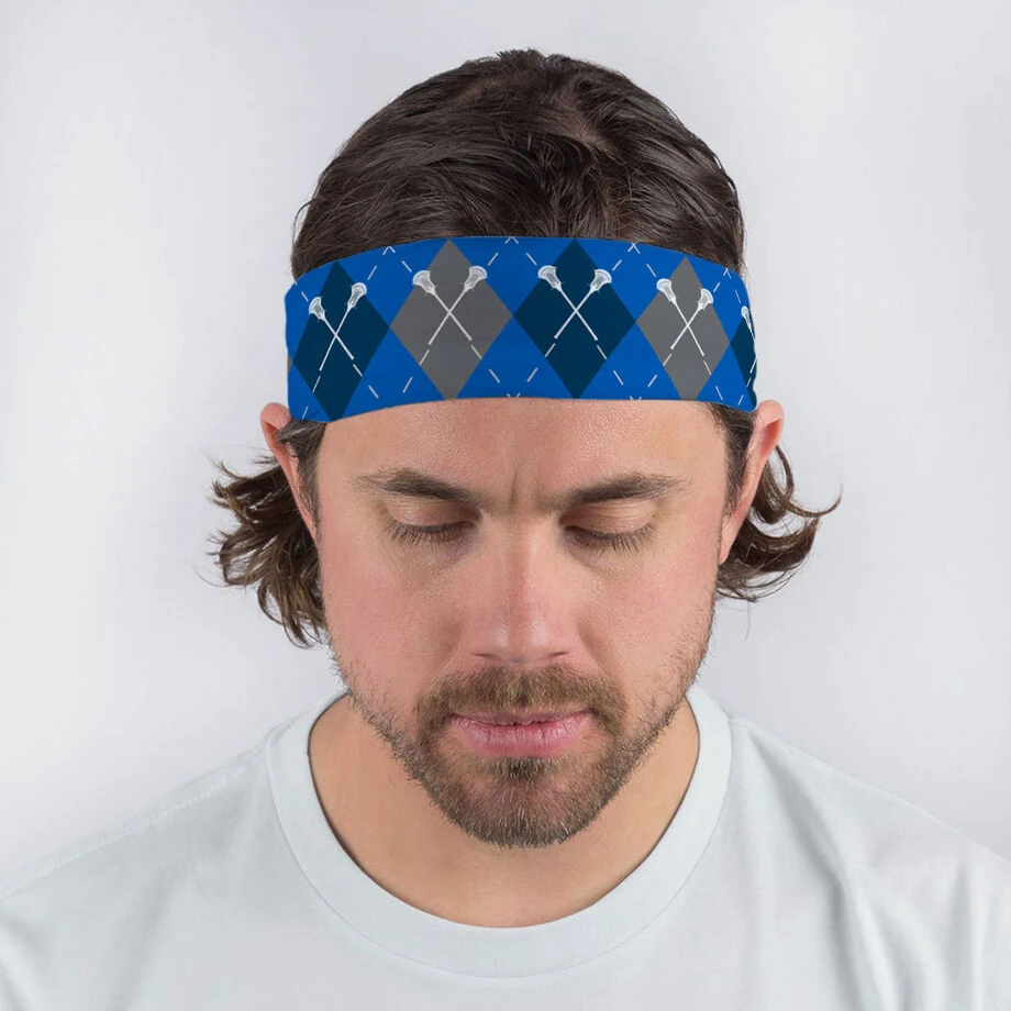 Guys Lacrosse Multifunctional Headwear - Lacrosse Sticks And Argyle Pattern RokBAND 5 Guys Lacrosse Multifunctional Headwear - Lacrosse Sticks And Argyle Pattern RokBAND - Image 3