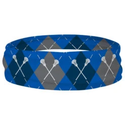 Guys Lacrosse Multifunctional Headwear - Lacrosse Sticks And Argyle Pattern RokBAND