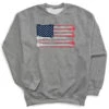 Guys Lacrosse Crewneck Sweatshirt - American Flag
