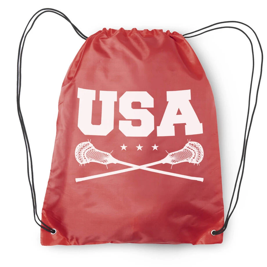 Guys Lacrosse Drawstring Backpack - USA Lacrosse 4 Guys Lacrosse Drawstring Backpack - USA Lacrosse - Image 2