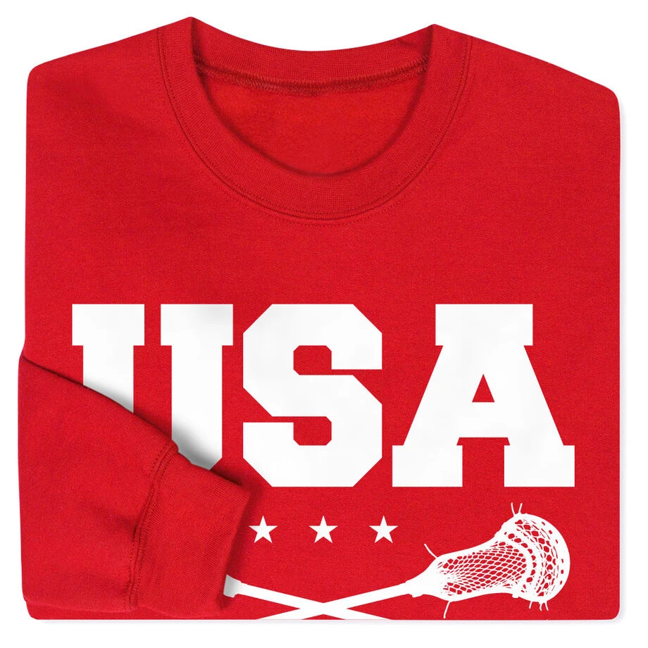 Guys Lacrosse Crewneck Sweatshirt - USA Lacrosse 6 Guys Lacrosse Crewneck Sweatshirt - USA Lacrosse - Image 4