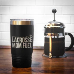 Guys Lacrosse 20oz. Double Insulated Tumbler - Lacrosse Mom Fuel -Sport Gift Store lx 11272 BLACK COFFEE