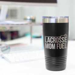 Guys Lacrosse 20oz. Double Insulated Tumbler - Lacrosse Mom Fuel -Sport Gift Store lx 11272 BLACK DESK