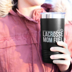 Guys Lacrosse 20oz. Double Insulated Tumbler - Lacrosse Mom Fuel -Sport Gift Store lx 11272 BLACK MODEL