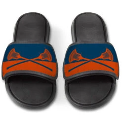 Guys Lacrosse Repwell® Slide Sandals - Colorblock Sticks 9 Guys Lacrosse Repwell® Slide Sandals - Colorblock Sticks -Sport Gift Store lx 11324 NAVYORANGE FRONT