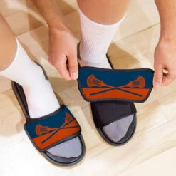 Guys Lacrosse Repwell® Sandal Straps - Colorblock Sticks 9 Guys Lacrosse Repwell® Sandal Straps - Colorblock Sticks -Sport Gift Store lx 11324 STRAPS NAVYORANGE LIFESTYLE