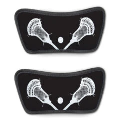 Guys Lacrosse Repwell® Sandal Straps - Crossed Sticks With Ball Close Up