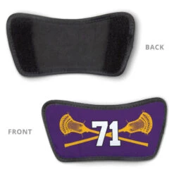 Guys Lacrosse Repwell® Sandal Straps - Crossed Sticks With Number 10 Guys Lacrosse Repwell® Sandal Straps - Crossed Sticks With Number -Sport Gift Store lx 11327 STRAPS PURPLEYELLOW DETAIL