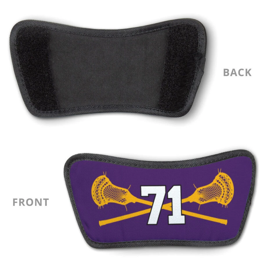 Guys Lacrosse Repwell® Sandal Straps - Crossed Sticks With Number 6 Guys Lacrosse Repwell® Sandal Straps - Crossed Sticks With Number - Image 4