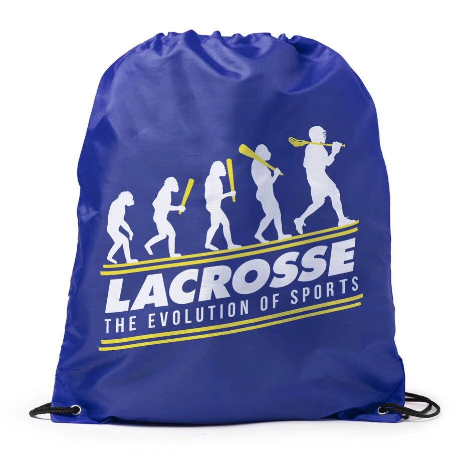 Guys Lacrosse Drawstring Backpack - Evolution Of Lacrosse 3 Guys Lacrosse Drawstring Backpack - Evolution Of Lacrosse