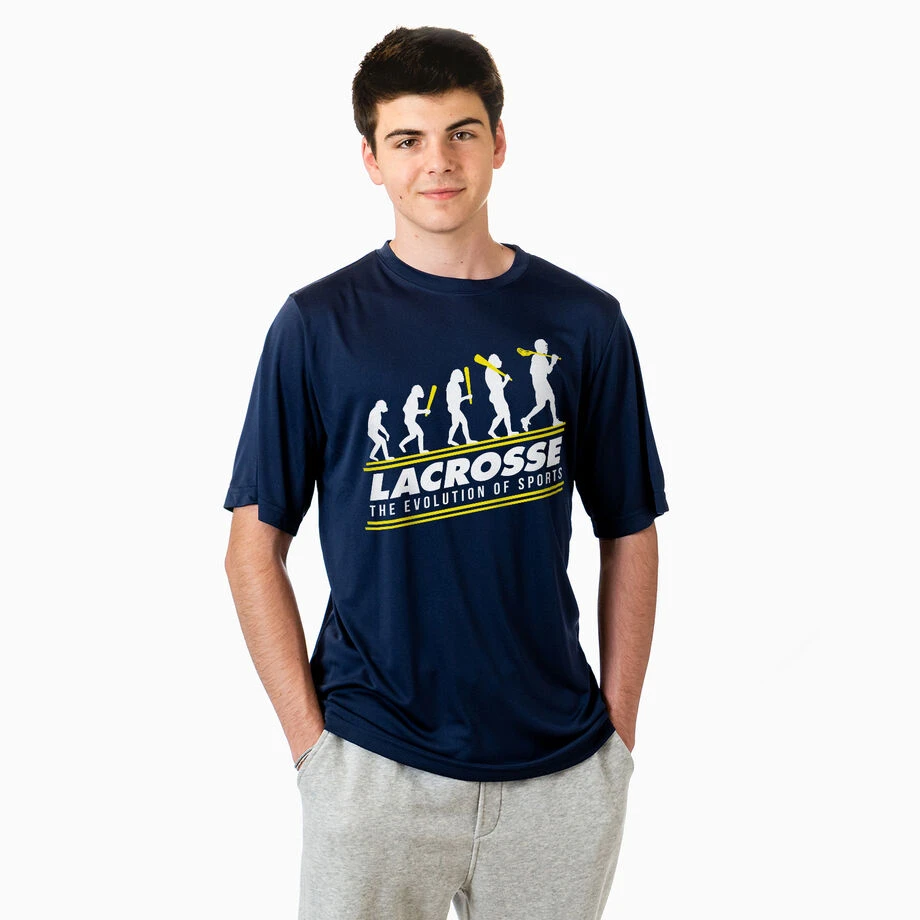 Guys Lacrosse Short Sleeve Performance Tee - Evolution Of Lacrosse 4 Guys Lacrosse Short Sleeve Performance Tee - Evolution Of Lacrosse - Image 2