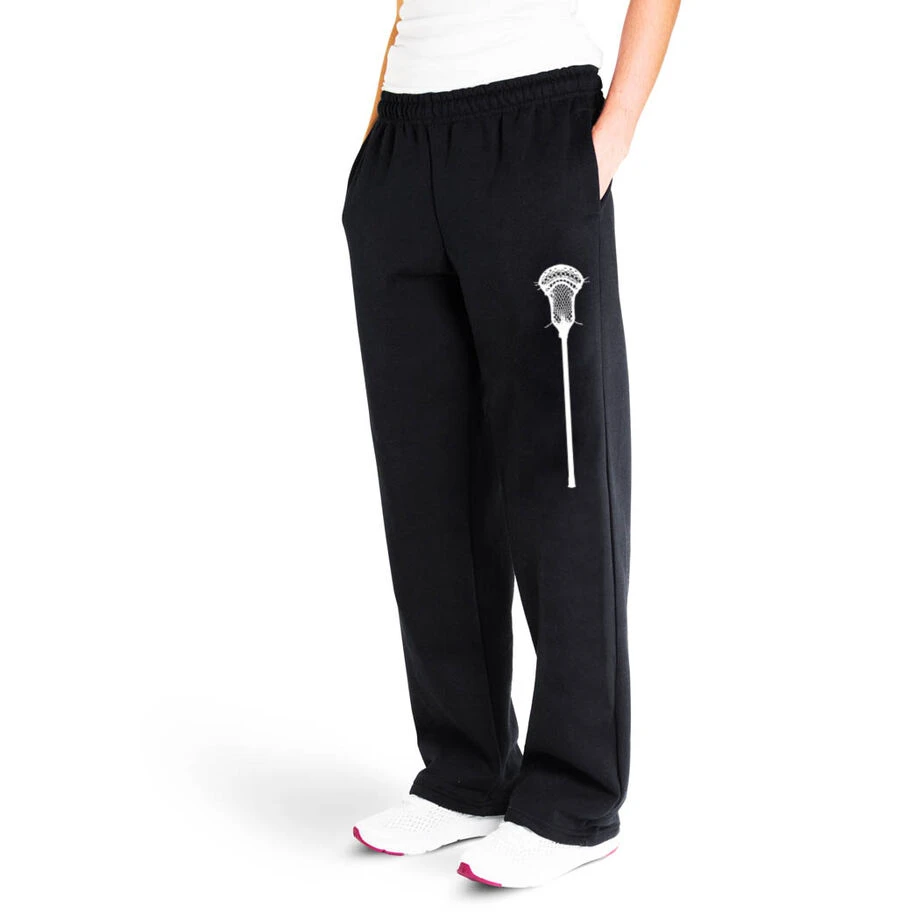 Guys Lacrosse Fleece Sweatpants - Large Stick 3 Guys Lacrosse Fleece Sweatpants - Large Stick