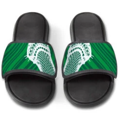 Guys Lacrosse Repwell® Slide Sandals - Stick Reflected -Sport Gift Store lx 11551 GREEN FRONT