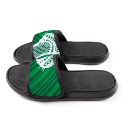 Guys Lacrosse Repwell® Slide Sandals - Stick Reflected -Sport Gift Store lx 11551 GREEN SIDE