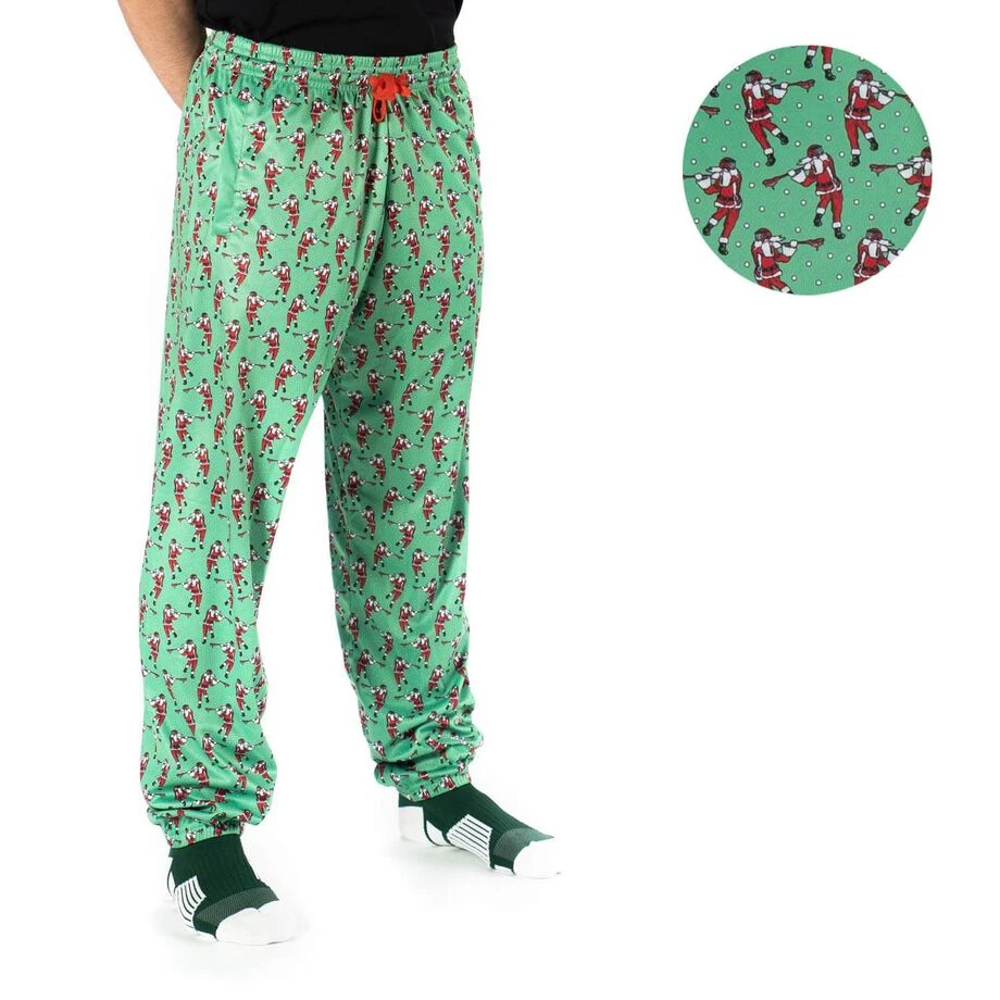 Guys Lacrosse Lounge Pants - Santa 3 Guys Lacrosse Lounge Pants - Santa