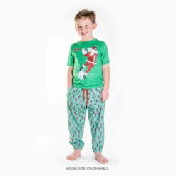 Guys Lacrosse Lounge Pants - Santa 13 Guys Lacrosse Lounge Pants - Santa -Sport Gift Store lx 11817 LIFESTYLE SIZE