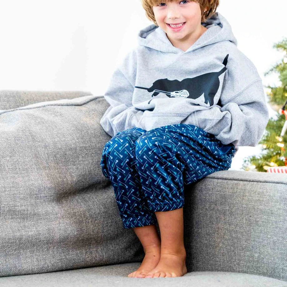 Guys Lacrosse Lounge Pants - Lacrosse Stick Herringbone (Green) 4 Guys Lacrosse Lounge Pants - Lacrosse Stick Herringbone (Green) - Image 2