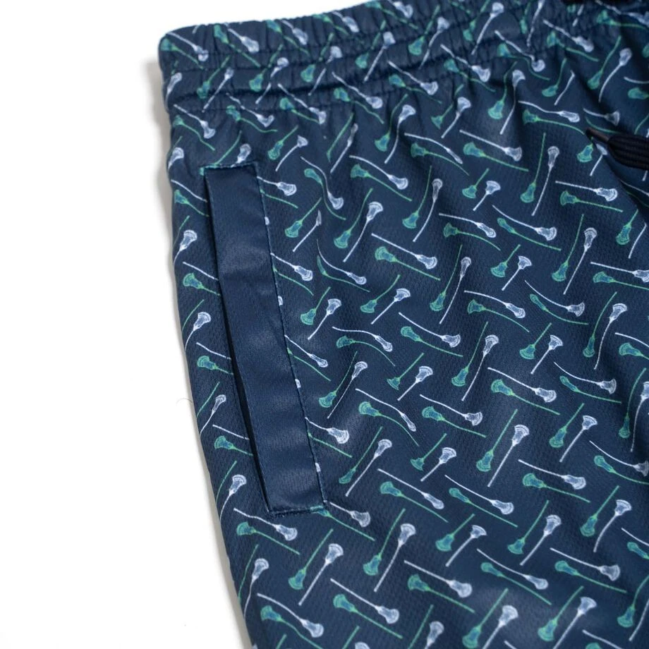 Guys Lacrosse Lounge Pants - Lacrosse Stick Herringbone (Green) 9 Guys Lacrosse Lounge Pants - Lacrosse Stick Herringbone (Green) - Image 7