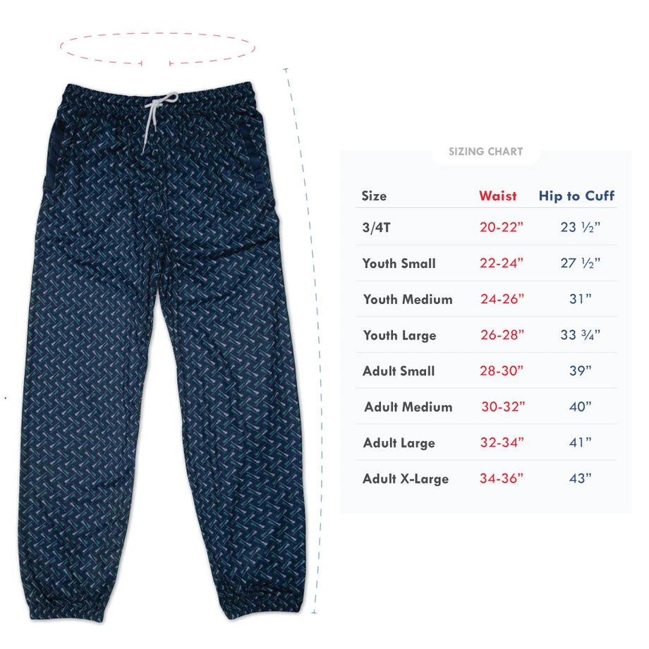 Guys Lacrosse Lounge Pants - Lacrosse Stick Herringbone (Green) 5 Guys Lacrosse Lounge Pants - Lacrosse Stick Herringbone (Green) - Image 3