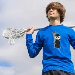 Guys Lacrosse Tshirt Long Sleeve - Lacrosse Reaper -Sport Gift Store lx 11970 LIFESTYLE ROYAL 1