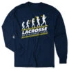 Guys Lacrosse Tshirt Long Sleeve - Evolution Of Lacrosse -Sport Gift Store lx 11980 NAVY FLAT