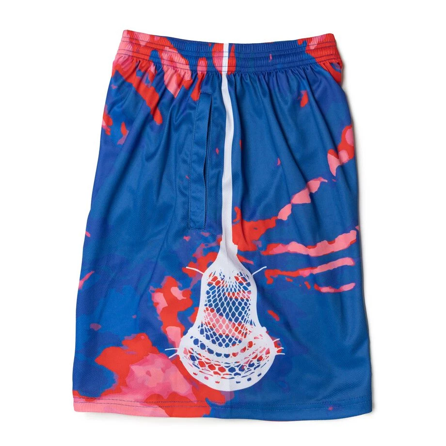 Lacrosse Shorts - Spiral Tie-Dye Red 6 Lacrosse Shorts - Spiral Tie-Dye Red - Image 4