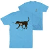 Guys Lacrosse Short Sleeve T-Shirt - Max The Lax Dog (Back Design) -Sport Gift Store lx 12033 TURQUOISE MAIN