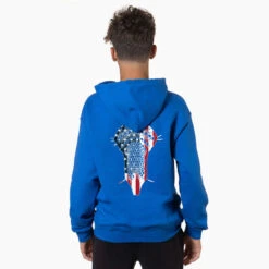 Guys Lacrosse Hooded Sweatshirt - Patriotic Stick (Back Design) 6 Guys Lacrosse Hooded Sweatshirt - Patriotic Stick (Back Design) -Sport Gift Store lx 12040 ROYAL MALE BACK