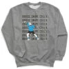 Guys Lacrosse Crewneck Sweatshirt - Dodge Snipe Celly -Sport Gift Store lx 12146 GRAY FLAT