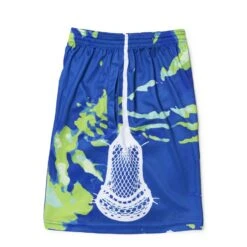Lacrosse Shorts - Spiral Tie-Dye Green -Sport Gift Store lx 12177 SIDE