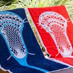 Guys Lacrosse Beach Towel - Lax Time -Sport Gift Store lx 12294 LOUNGE CHAIR DUO