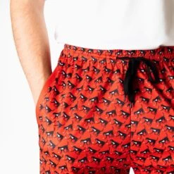 Guys Lacrosse Lounge Pants - Max The Lax Dog -Sport Gift Store lx 12299 MODEL STRING