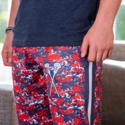 Guys Lacrosse Lounge Pants - Patriotic Digital Camo -Sport Gift Store lx 12300 LIFESTYLE 2