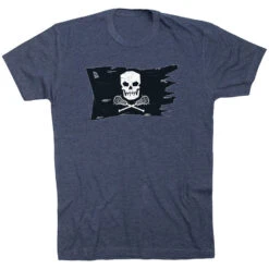 Guys Lacrosse Short Sleeve T-Shirt - Lax Pirate Flag
