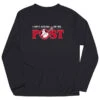 Guys Lacrosse Long Sleeve Performance Tee - Ain't Afraid Of No Post -Sport Gift Store lx 12366 BLACK MAIN