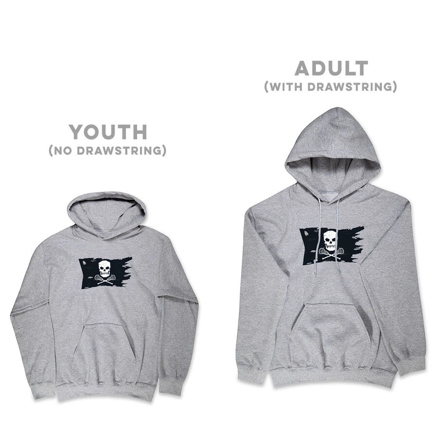 Guys Lacrosse Hooded Sweatshirt - Lax Pirate Flag 8 Guys Lacrosse Hooded Sweatshirt - Lax Pirate Flag - Image 6