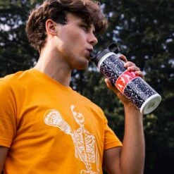 Guys Lacrosse Water Bottle - Lacrosse Pattern -Sport Gift Store lx 12398 LIFESTYLE 2