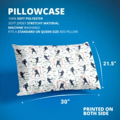 Guys Lacrosse Pillowcase - Action Player 8 Guys Lacrosse Pillowcase - Action Player -Sport Gift Store lx 12412 DETAILS