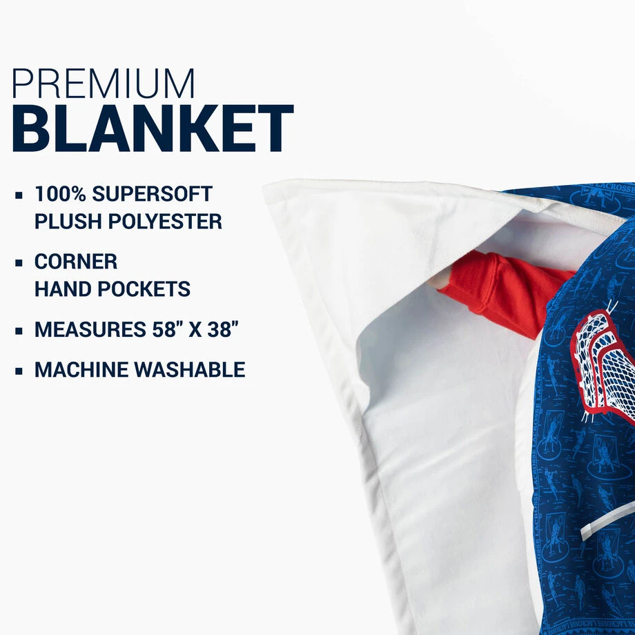 Guys Lacrosse Premium Blanket - Play Lacrosse 5 Guys Lacrosse Premium Blanket - Play Lacrosse - Image 3